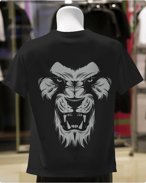 Roaring Lion Monochrome Graphic Oversize
